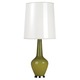 Capri Tall Table Lamp - Green / Polished Nickel / White Parchment Capri Tall Table Lamp - Green / Polished Nickel / White Parchment