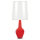 Capri Tall Table Lamp - Red / Polished Nickel / White Parchment Capri Tall Table Lamp - Red / Polished Nickel / White Parchment