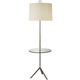 Meurice Tray Floor Lamp - Polished Nickel / White Parchment Meurice Tray Floor Lamp - Polished Nickel / White Parchment