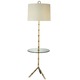 Meurice Tray Floor Lamp - Antique Natural Brass / Off White Meurice Tray Floor Lamp - Antique Natural Brass / Off White