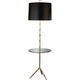 Meurice Tray Floor Lamp - Antique Natural Brass / Black Parchment Meurice Tray Floor Lamp - Antique Natural Brass / Black Parchment