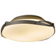Flora Flush Mount - Burnished Steel / Opal Flora Flush Mount - Burnished Steel / Opal