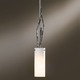 Brindille Adjustable Pendant W / Glass Shade - Dark Smoke / Opal