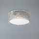 Cocco Drum Ceiling Flush Mount - White / Crystal