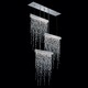 Crystalline Icicles Triple Pendant Suspension - Stainless Steel / Crystal