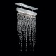 Crystalline Icicles Single Semi Flush Mount - Stainless Steel / Crystal