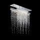Crystalline Icicles Triple Semi Flush Mount - Stainless Steel / Crystal