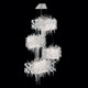 Deconstruct Multi Pendant Suspension - Stainless Steel / White / Crystal