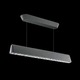 Inside / Out 3000K LED Linear Suspension - Glimmer Gray / Crystal