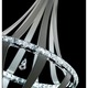 Crystal Empire 34 Inch 3000K LED Suspension - White Pass / Crystal