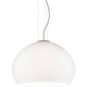 Cleo Pendant - Satin Nickel / White / Orange Cord Cleo Pendant - Satin Nickel / White / Orange Cord