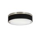 Baxter Ceiling Flush Mount - Satin Nickel / Black Fabric