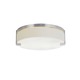 Baxter Ceiling Flush Mount - Satin Nickel / Ivory Fabric