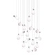 Bright Idea 17 Light Linear Suspension - Satin Nickel / White