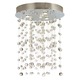 Cascade Ceiling Mount - Polished Nickel / Clear