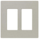 Satin Colors 2 Gang Wall Plate - Stone Satin Colors 2 Gang Wall Plate - Stone /