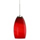 EZ Jack Java Pendant - Satin Nickel / Red EZ Jack Java Pendant - Satin Nickel / Red