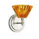 Ridge Crystal Wall Sconce - Satin Nickel / Amber Ridge Crystal Wall Sconce - Satin Nickel / Amber