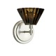 Ridge Crystal Wall Sconce - Satin Nickel / Cognac Ridge Crystal Wall Sconce - Satin Nickel / Cognac