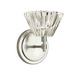 Ridge Crystal Wall Sconce - Satin Nickel / Clear Ridge Crystal Wall Sconce - Satin Nickel / Clear