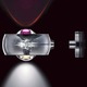 Punto Zero Wall Sconce W / Dichroic Lens Transparent Disc - Chrome / Chrome