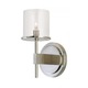 Eldora Wall Sconce - Satin Nickel / Clear Eldora Wall Sconce - Satin Nickel / Clear