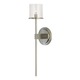 Eldora Long Wall Sconce - Satin Nickel / Clear Eldora Long Wall Sconce - Satin Nickel / Clear
