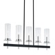 Tuxedo Linear Suspension - Chrome / Black / Clear