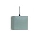 Square Pendant - Brushed Nickel / Aqua Dupioni Square Pendant - Brushed Nickel / Aqua Dupioni
