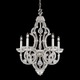 Scheherazade 5 Light Chandelier - Antique Silver  / Crystal