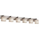 Modular 6 Light Bath Bar - Brushed Nickel / Clouds Resin