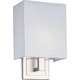 Edinburgh I Wall Sconce - Satin Nickel / White Edinburgh I Wall Sconce - Satin Nickel / White