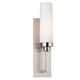 Nicole Cylinder Wall Sconce - Satin Nickel / White Opal
