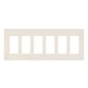 Satin Colors 6 Gang Wall Plate - Eggshell / 