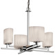 Aero 4 Light Chandelier - Polished Chrome / Ribbon Aero 4 Light Chandelier - Polished Chrome / Ribbon