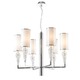 Ice 6 Light Chandelier - Chrome / White