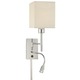 P477 Swing Arm Wall Sconce - Chrome / White P477 Swing Arm Wall Sconce - Chrome / White