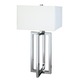 Gustavian Table Lamp - Polished Chrome / White