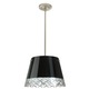 Amelia Pendant - Satin Nickel / Black / Clear Amelia Pendant - Satin Nickel / Black / Clear