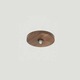 4 Inch Round Flush Wood Canopy - Satin Nickel / Walnut
