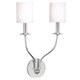 Sheffield 2 Light Wall Sconce - Polished Nickel / Off White
