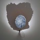 Gold Moon Model B Wall Mount - Silver Leaf / 