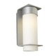 Palm Lane Large Outdoor Wall Sconce - Silver / Opal
