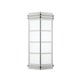 Modular New York Small Outdoor Wall Sconce - Stainless Steel / White