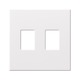 Architectural 2 Gang Wall Plate - White Architectural 2 Gang Wall Plate - White /