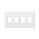 Architectural 4 Gang Wall Plate - White / 