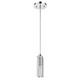 Solo Crystal - Square Cut Pendant - Polished Chrome / Clear