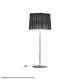 Skirt Floor Lamp W / Exterior Net - Chrome / Fuchsia