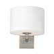 Chelsea Wall Sconce - Satin Nickel / White Chelsea Wall Sconce - Satin Nickel / White
