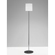 Stick 240 Floor Lamp W / Small Shade - Chrome / Opal Stick 240 Floor Lamp W / Small Shade - Chrome / Opal
